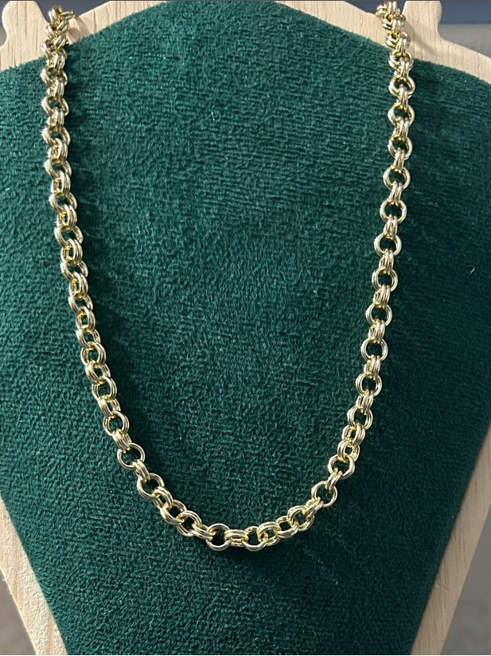 Gold Filled Roller Link Chain Necklace by Goldoro